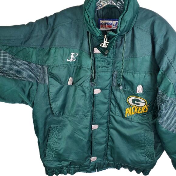 Vtg 90s NFL Pro Line Green Bay Packers Jacket Coat Sz XL Logo Athletic Full-Zip - Picture 4 of 16